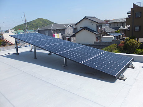 太陽光発電の施工後