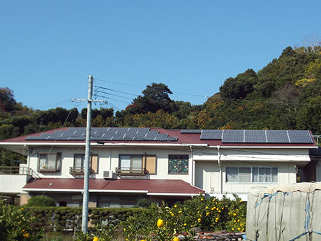 太陽光発電の施工後
